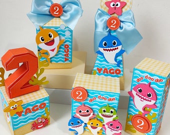 Baby Shark Favor Box.  Treat Boxes. Party decor. Goodie Bag. Party Box . Decor Pack 20 box