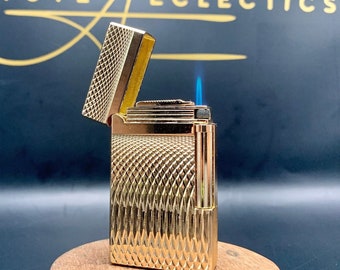 Cigar lighter, Jet lighter in Gold, Engraved Lighter make Perfect Groomsmen Gift for Men, Smoking Accessory.