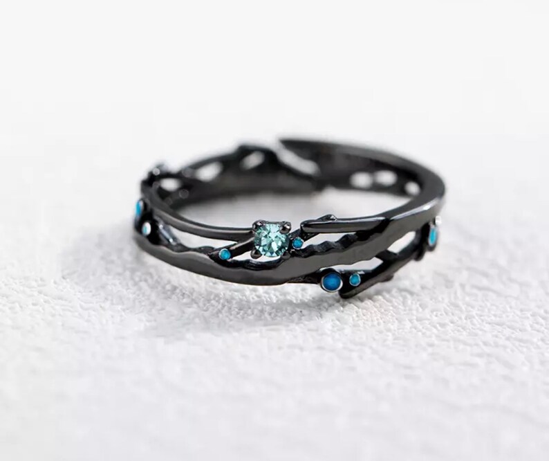 Women\u2019s black milky way rings