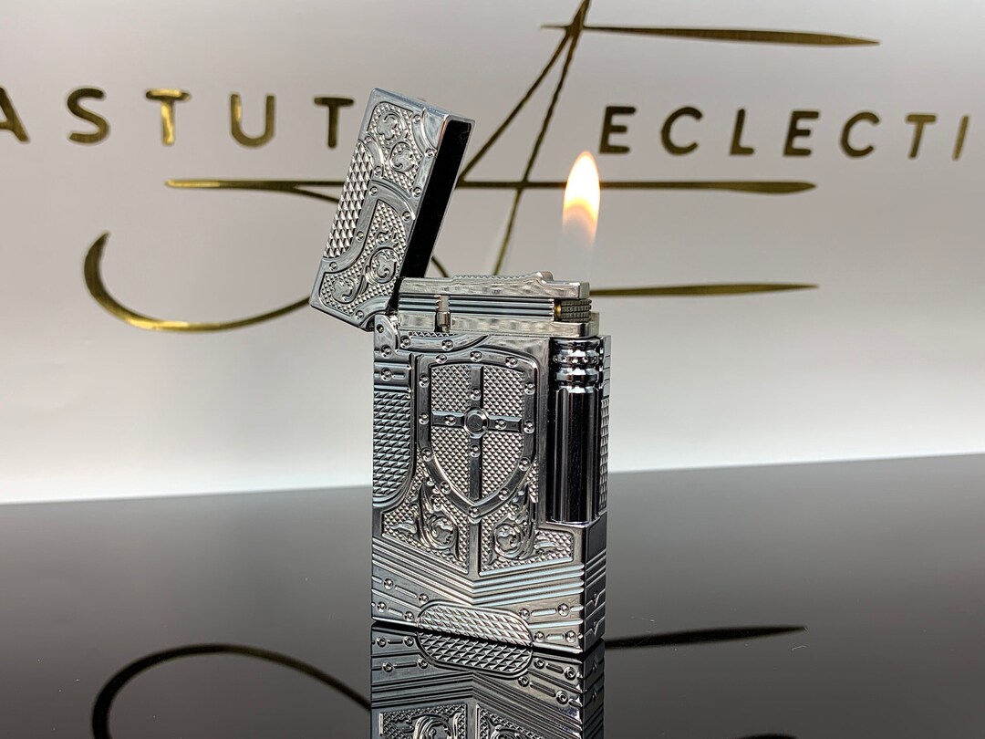 Top Shelf Gentlemens Lighter Luxury Silver With 3D Feudal Etsy