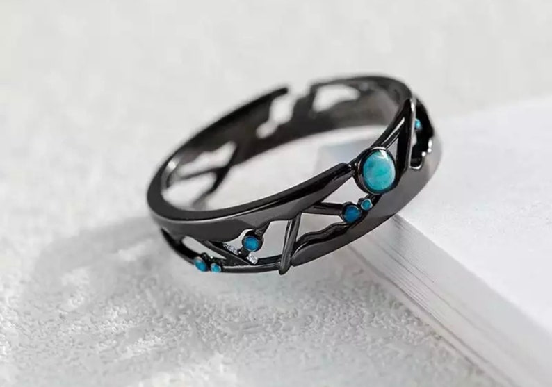 Women\u2019s black milky way rings