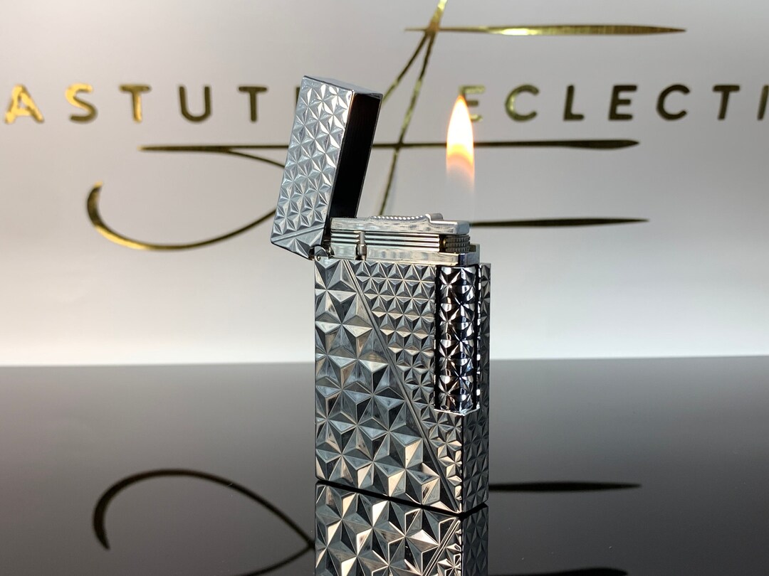 Top Shelf Gentlemens Lighter Luxury Silver With 3D Textured Etsy