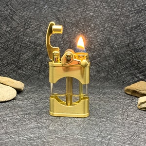 Vintage Mechanical Window Lighter Kerosene Steampunk Trench Design