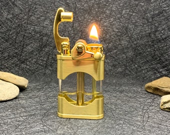 Vintage Mechanical Window Lighter Kerosene Steampunk Trench Design