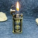 Vintage Bronze Lighter Sight Glass Flint Wheel Kerosene Steampunk Design 