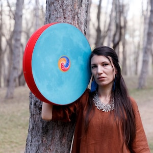 Vegan Frame Drum: 20&quot; Tibet Style, Sound Healing Meditation Drum