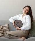 Rain Disc, 8.6 Inch (22 cm) Wooden Ocean Drum, Sound Healing Instrument for Meditation, Yoga & Relaxation product logo