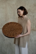 Handmade Water-Fall Disc - Wooden Ocean Drum, Deep Ocean Waves & Waterfall Sound, Sound Healing Instrument for Meditation, Yoga, Sound Bath product logo