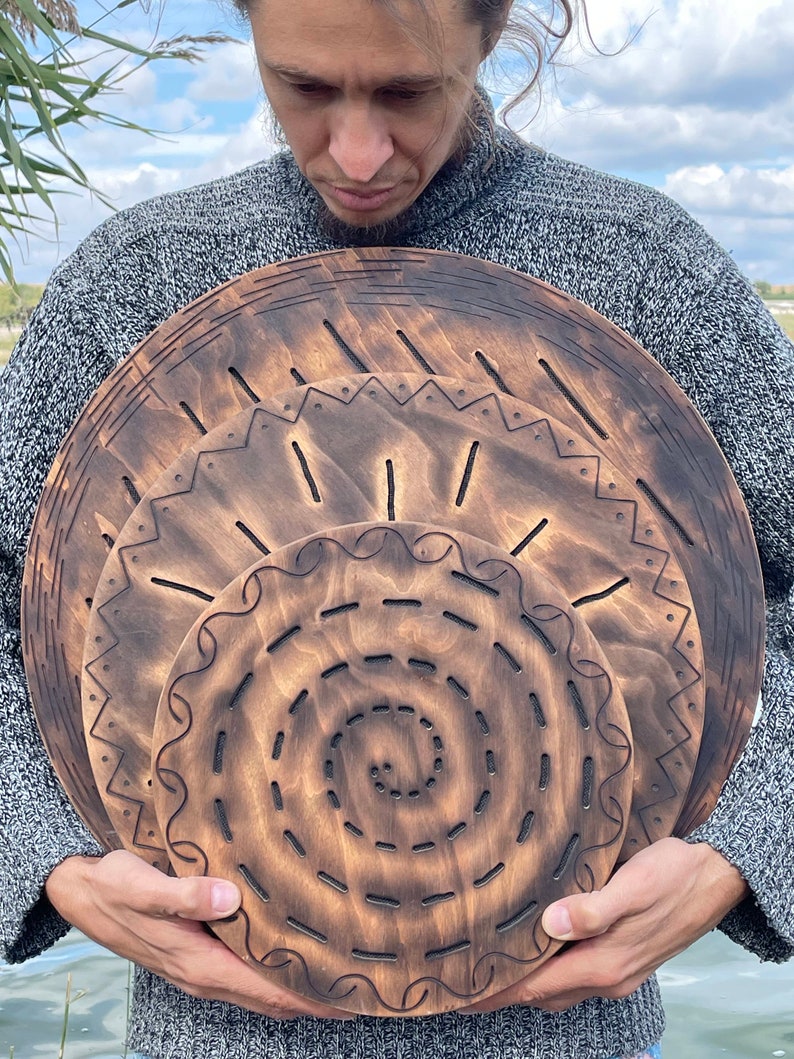 Sound Healing Tool Water-Fall Disk, Meditative Instrument, 60 seconds long relaxing sound, similar to rainstick rain disk or ocean drum image 7