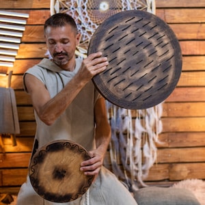 Sound Healing Tool Water-Fall Disk, Meditative Instrument, 60 seconds long relaxing sound, similar to rainstick rain disk or ocean drum swirl (spiral)