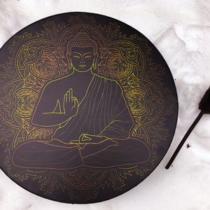 Vegan Shaman Drum: 20&quot; Tunable Water-Resistant Sound Therapy