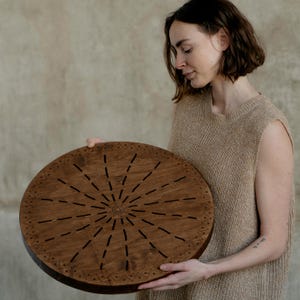 Sound Healing Tool "Water-Fall Disk", Meditative Instrument, 60 seconds long relaxing water sound, similar to rainstick or ocean drum