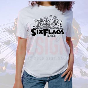 Design per maglietta vacanza in famiglia Six Flags 2026 / Viaggio abbinato SVG PNG (download digitale)