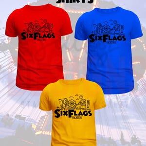 2025 Family Six Flags Vacation Shirt Design | Matching Family Trip SVG PNG | Theme Park Digital Download