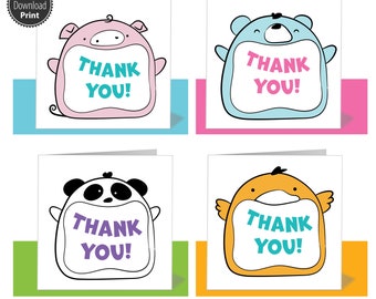 Mini Thank You Cards Printable - Etsy