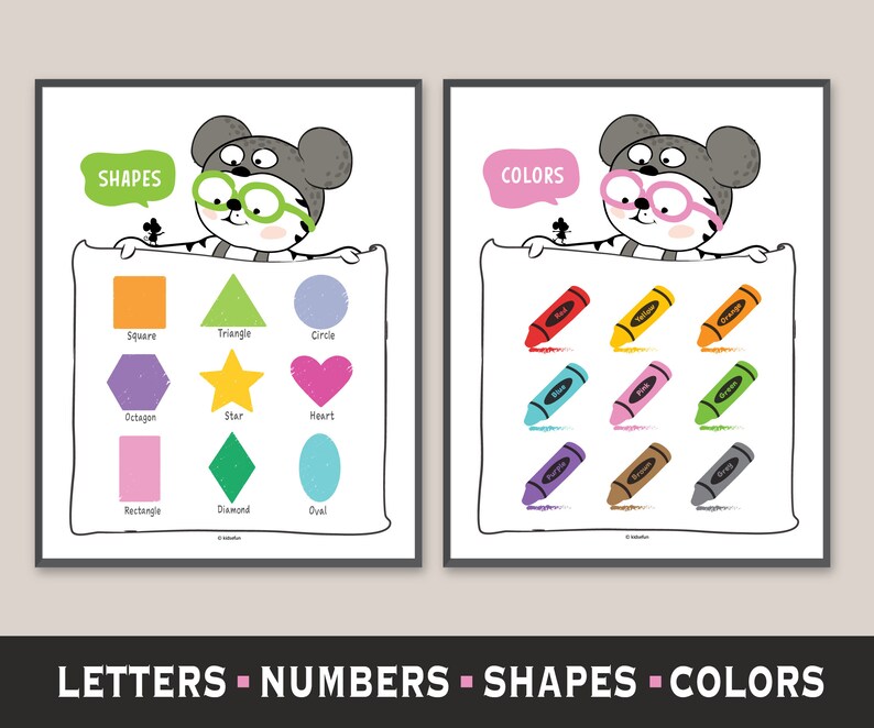Rainbow Toddler Learning Poster Printable, Kids Friendly Preschool ...
