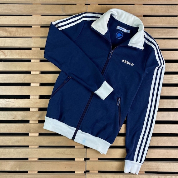 Navy blue adidas bomber jacket online