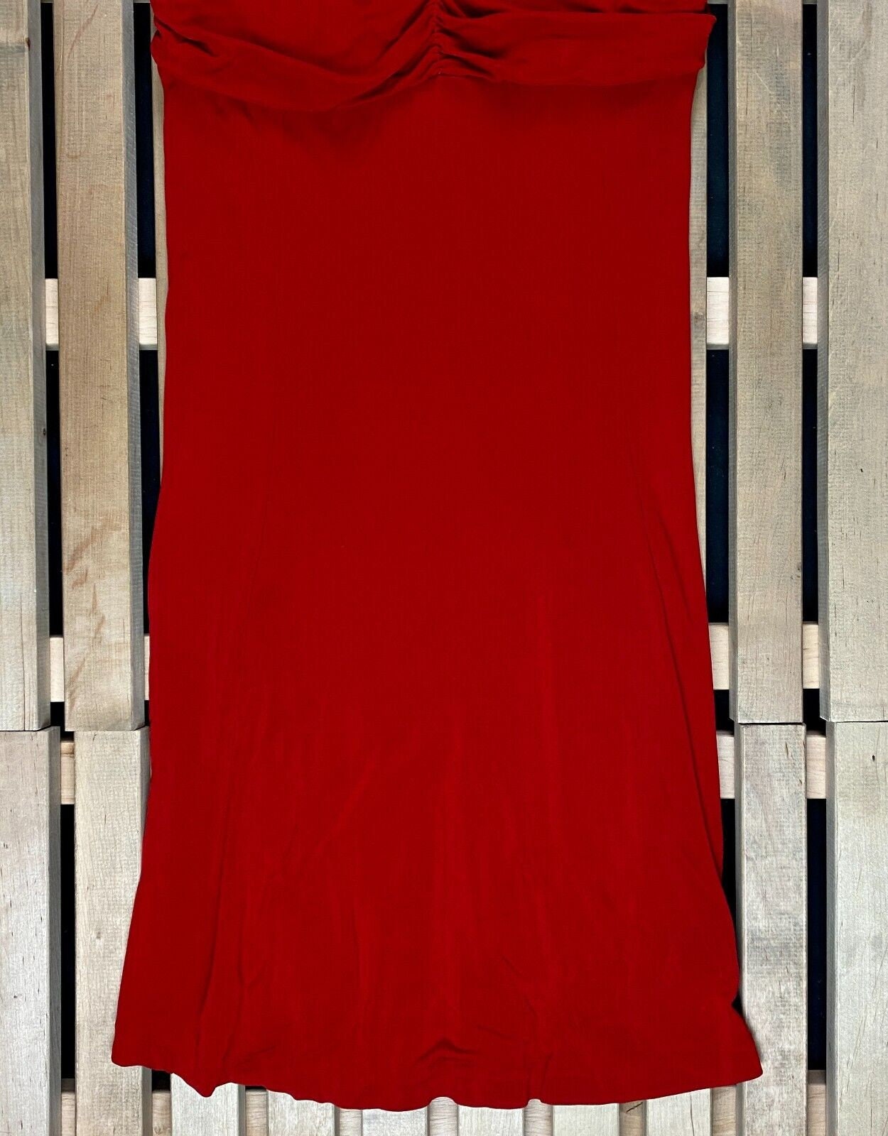 strapless open back dress 1990s Escada Couture Red Silk Taffeta and Metallic Lace Gown  CIRCA VINTAGE