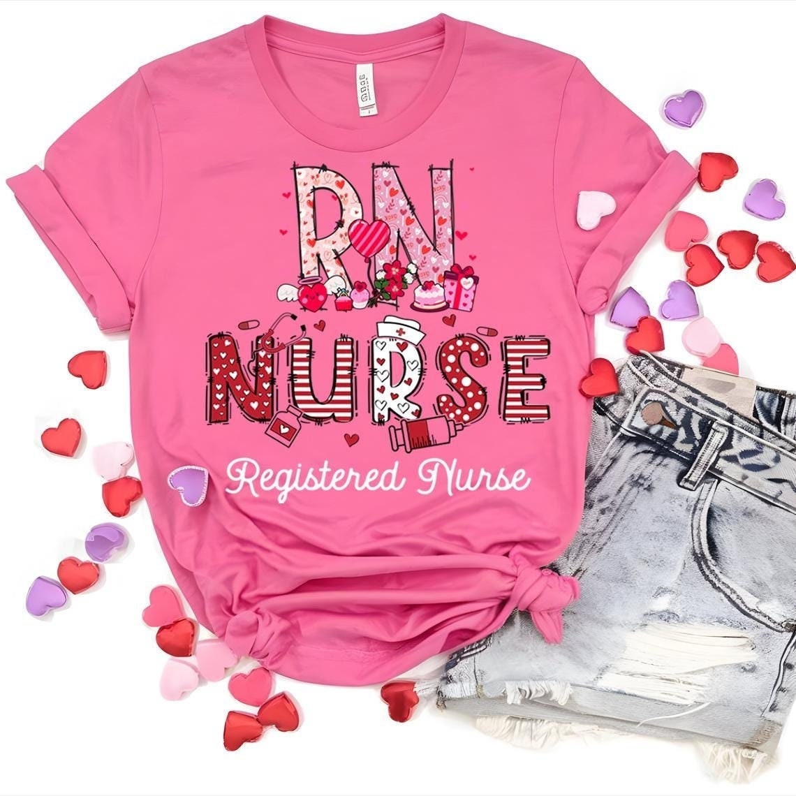 RN Valentine's Day PNG: Nurse Gift (Digital Download)