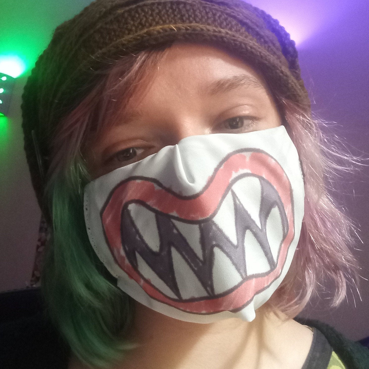 Bowser Jr. Face Mask Etsy