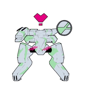 Holographic Kawaii Metal Gear Rex Sticker