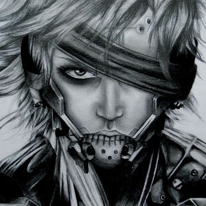 Raiden Pencil Drawing Print