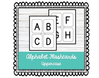 Alphabet Flashcards | Uppercase | Printable