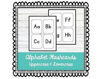 Alphabet Flashcards | Uppercase & Lowercase | Printable