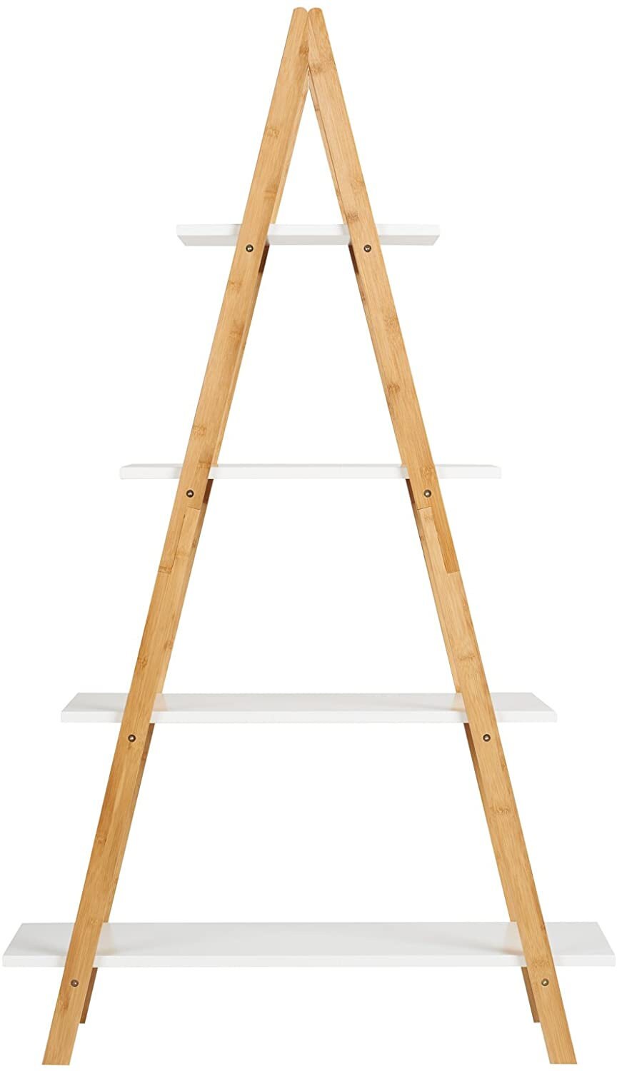 Modern Scandinavian 4 Tier White Ladder Style Bookcase Etsy