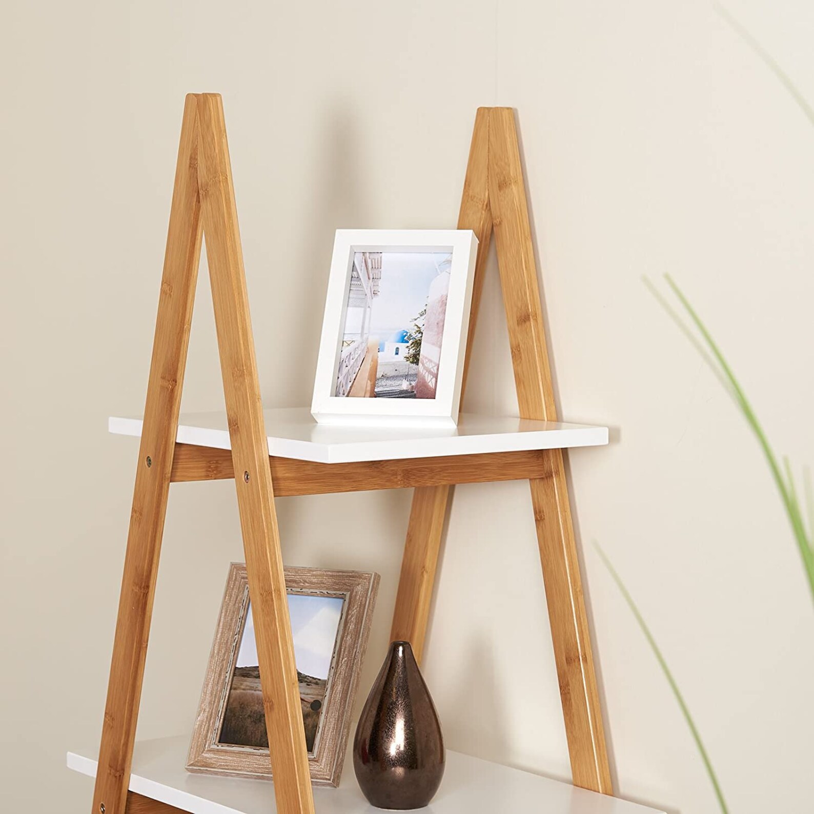 Modern Scandinavian 4 Tier White Ladder Style Bookcase Etsy UK