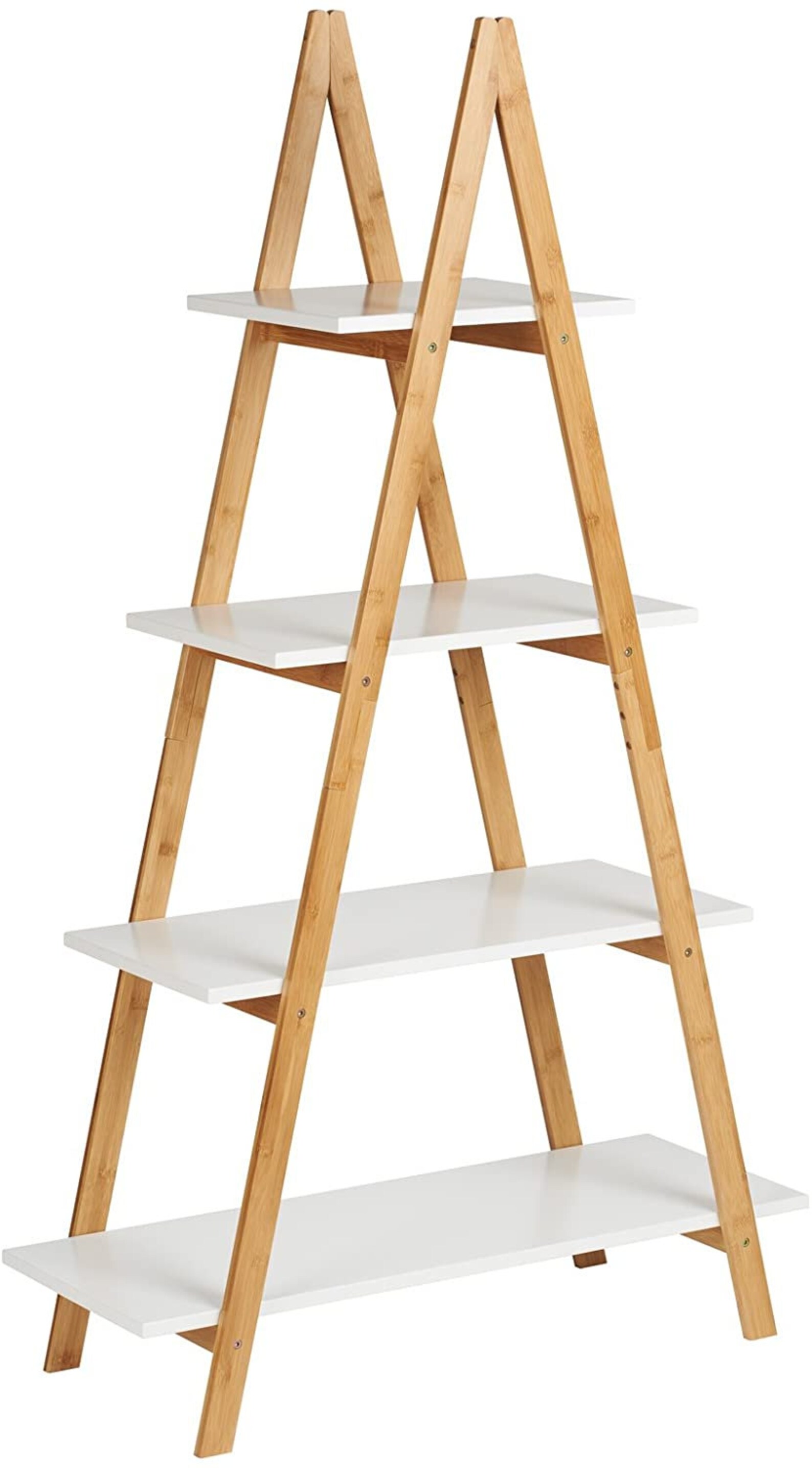 Modern Scandinavian 4 Tier White Ladder Style Bookcase Etsy UK