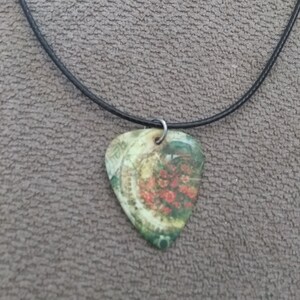 Steampunk guitar pick necklace