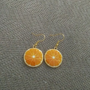 Orange slice earrings