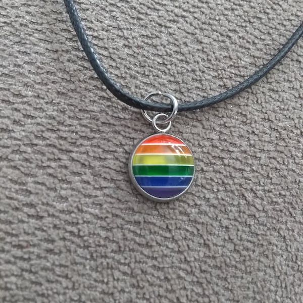 Rainbow pride necklace