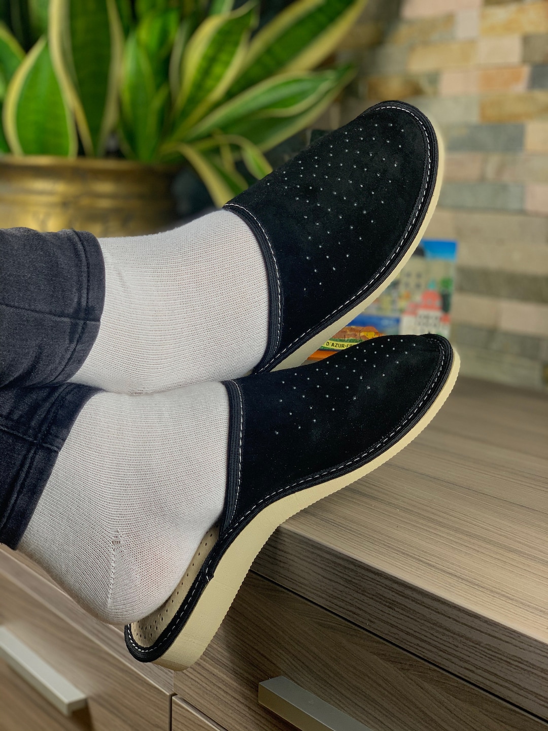 Xbemkste Plateau Hausschuhe Damen - Memory Foam Winter Pantoffeln Mit Fleecefutter