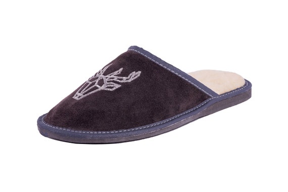 Mens warm sales slippers uk