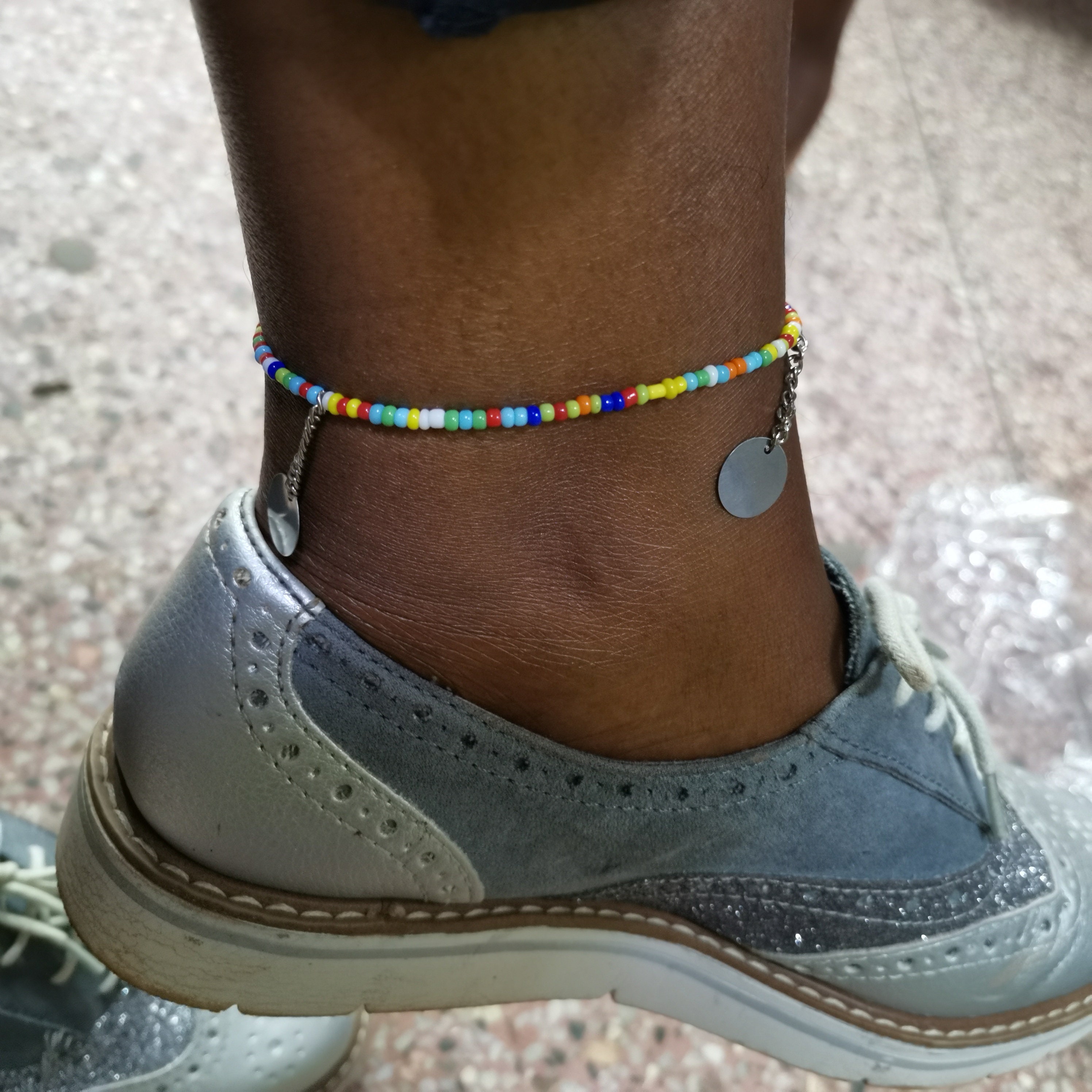 Seed bead anklet /forher /forhim /African beaded anklet | Etsy