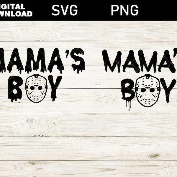 Mama's Boy svg, Halloween svg, Friday the 13th, Jason Vorhees, Kids Halloween Shirt, Horror svg, Hockey Mask, Halloween, Camp Crystal Lake