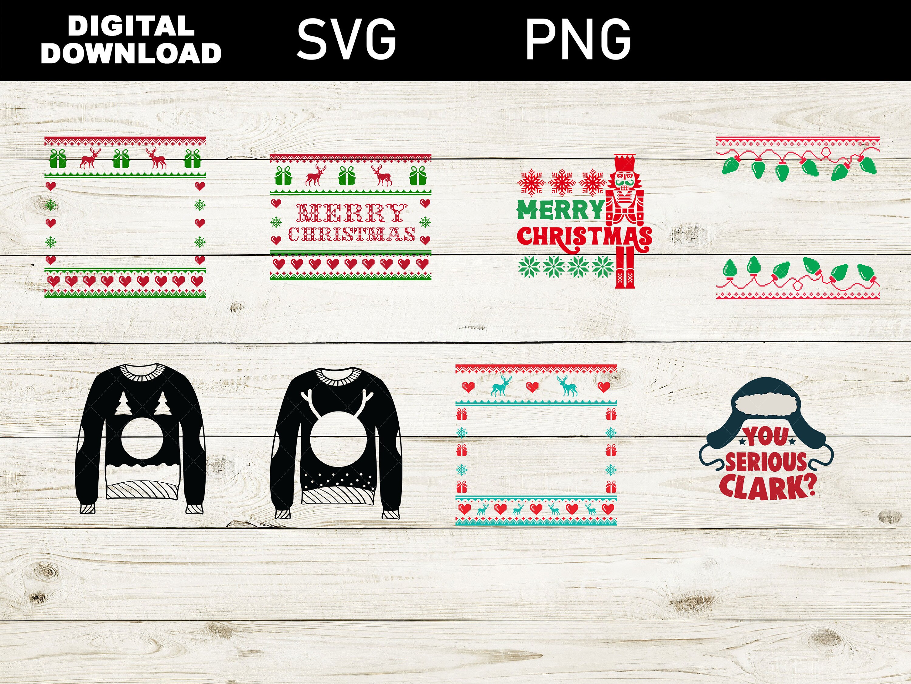 Ugly Sweater, Cut File, Merry Christmas Svg, SVG Christmas Sweater Svg ...