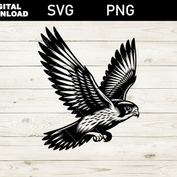 Falcon SVG & Png File, Falcon svg, Bird svg  png, Falcons svg mascot, Falcons School Spirit, Falcons logo,  Falcons download svg Cut File,