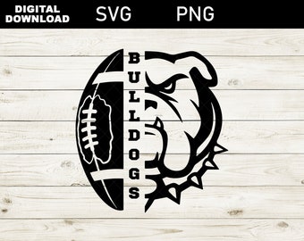 Bulldogs SVG, Football SVG, Silhouette Cut Files, Bulldogs Football T-shirt Design, Football Mom Shirt, Cricut Cut Files, SVG Cutting Files