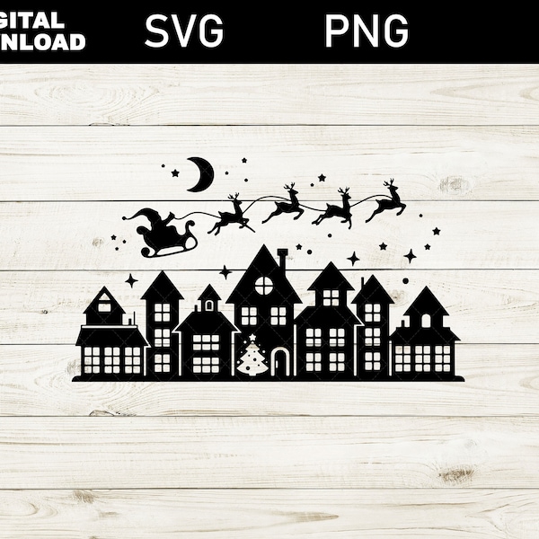 Christmas Town Svg - Etsy