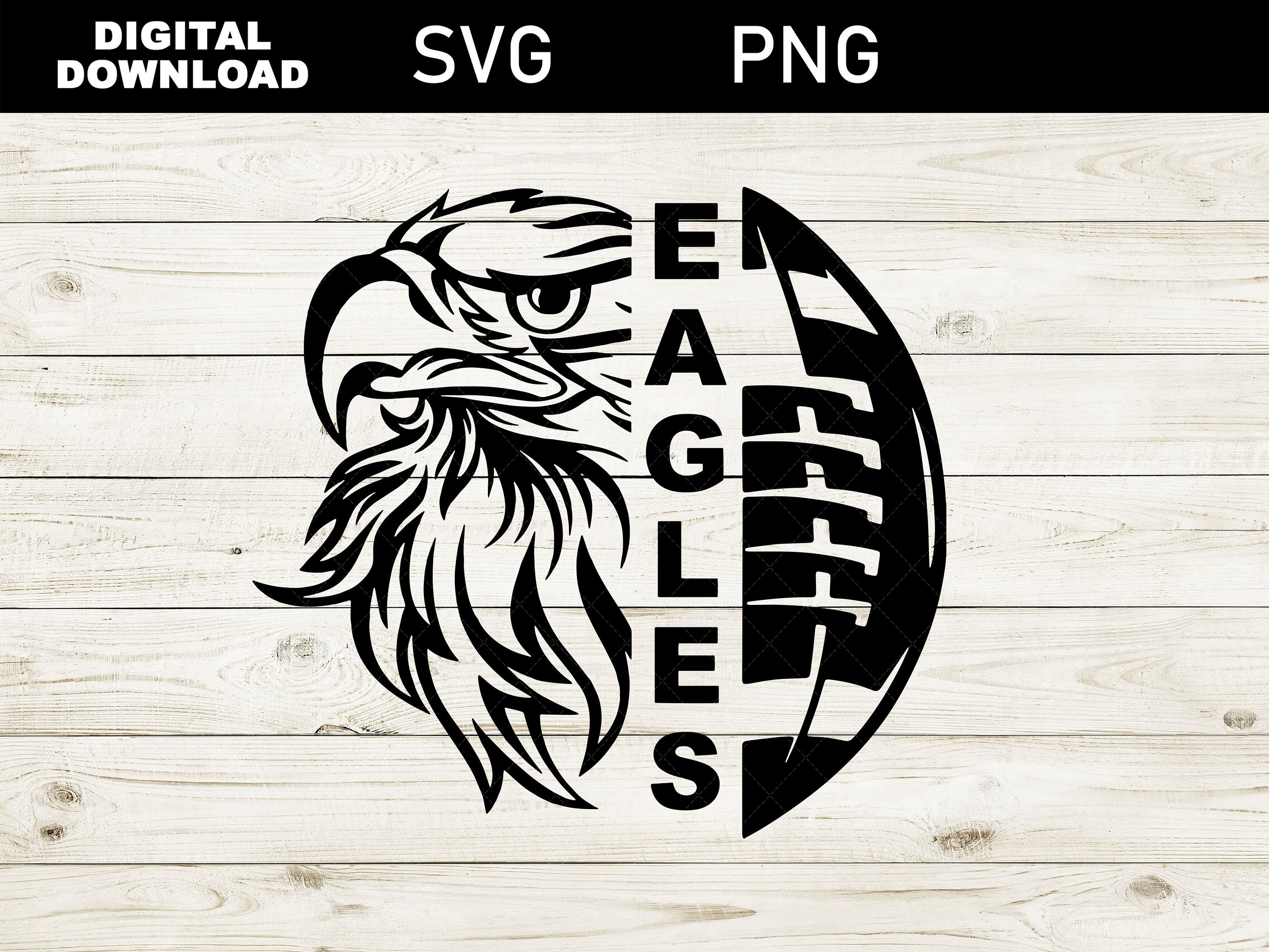 Eagles Svgeagle With a Ball Svg Ball Logo Svg Football Logo Etsy