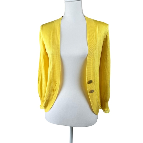 John Galliano, John Galliano vintage butter yellow silk cardigan. S