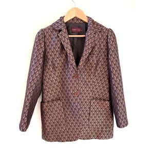 Vintage Romeo Gigli paisley metallic 90s blazer sz 44