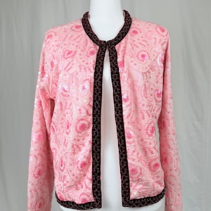 Voyage &quot;Invest in the Original&quot;  London 90s sequined cardigan. L