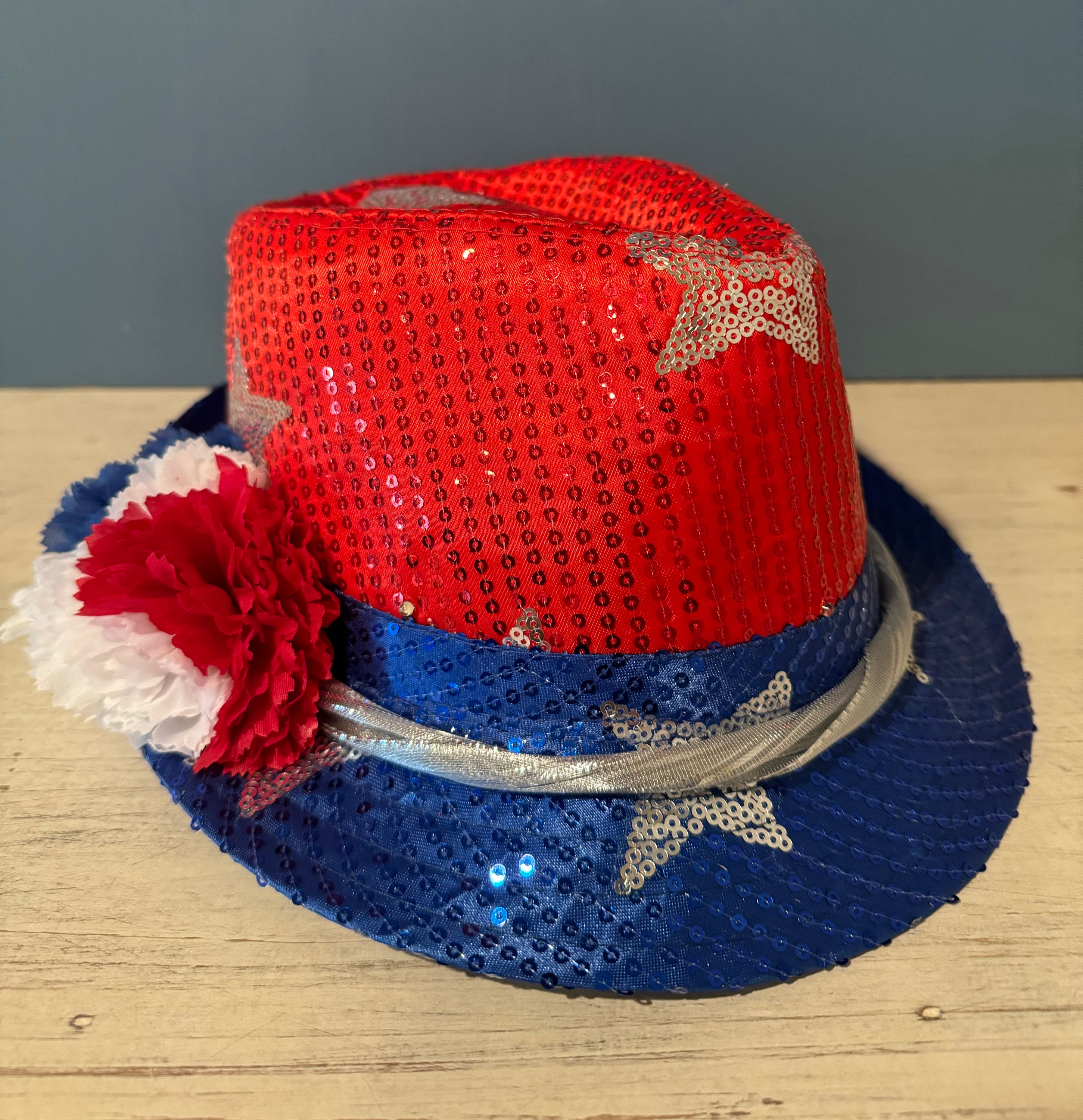 Sgbetter Kids Red Cowgirl Hat Red White And Blue Hat Pcs LED