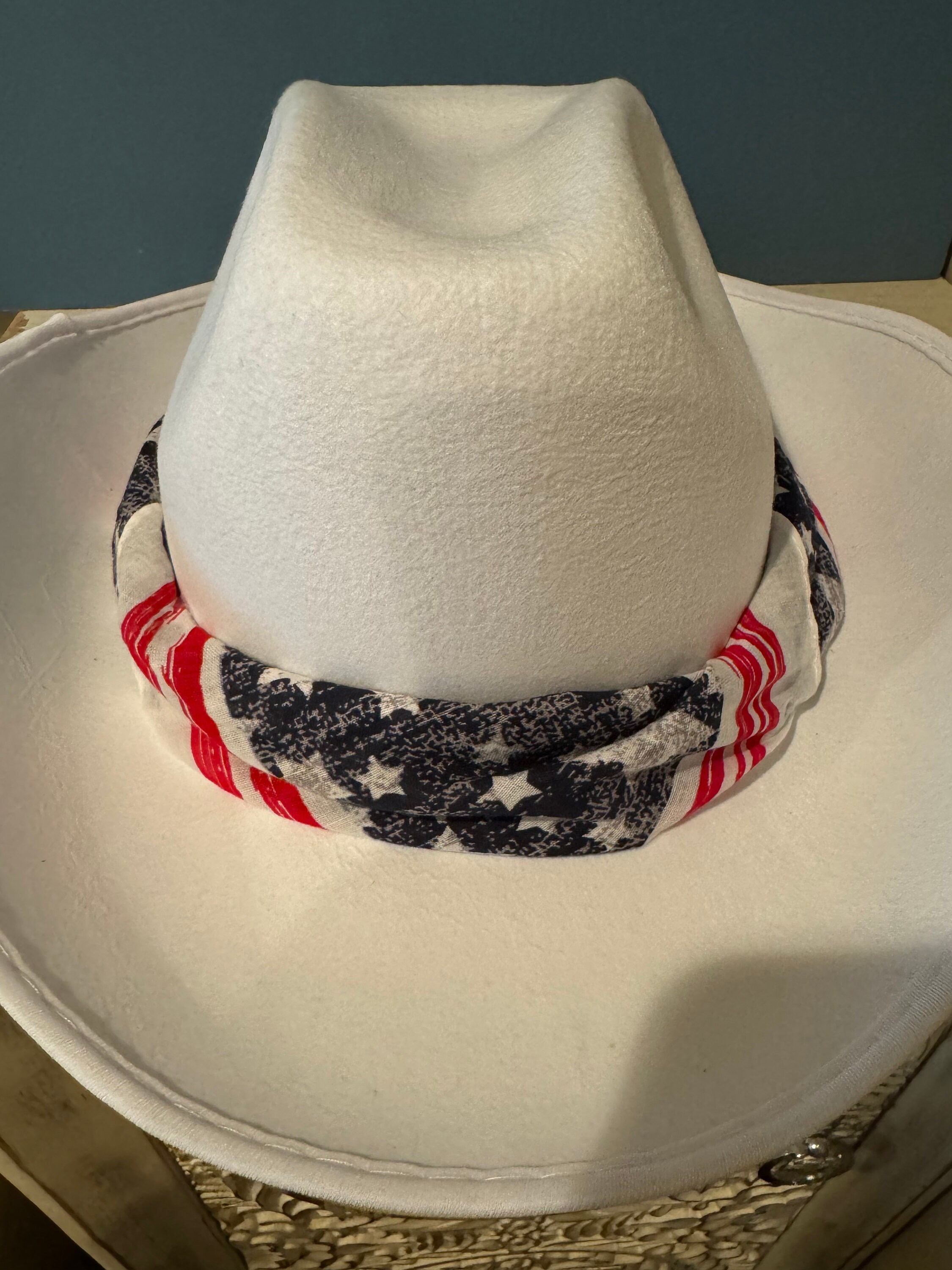 American Flag USA Cowboy Hat Red White Blue Straw Unisex Cowboy Western Cowboy American Hats Unisex American Flag Cowboy Hat  main image 4