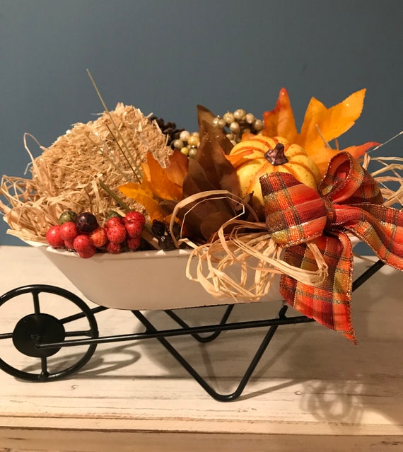 Décorations D'automne Citrouilles Et Feuilles - Centre De Table Halloween Thanksgiving, 20x29 Cm - 7