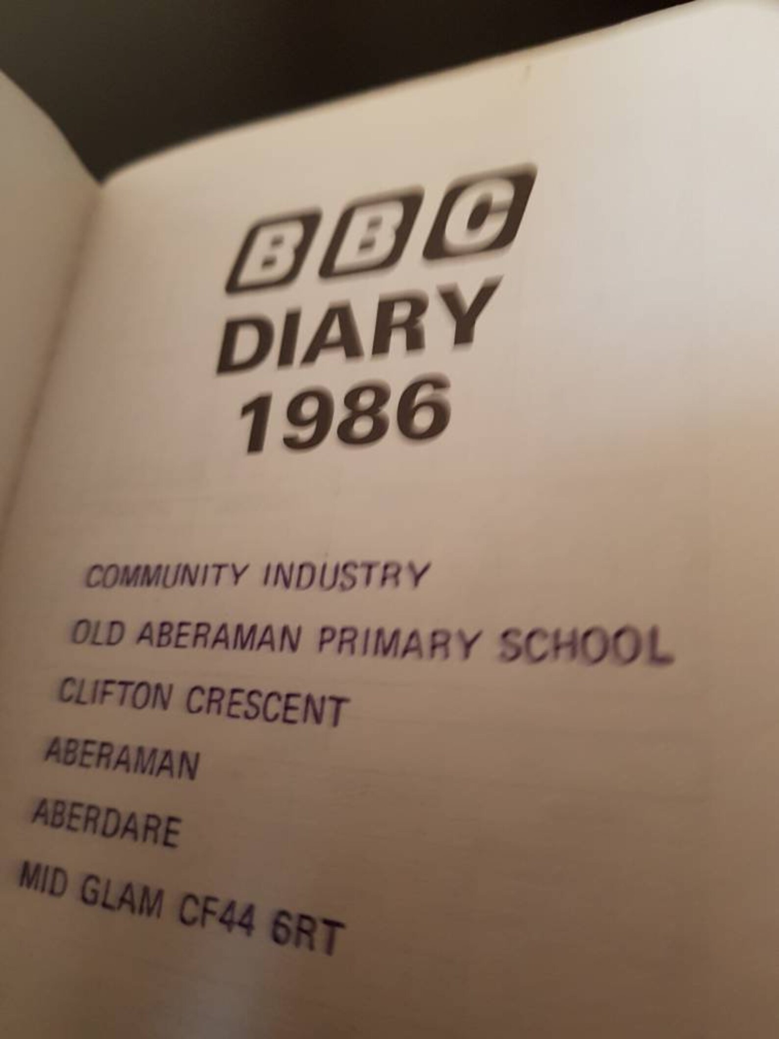 BBC Diary 1986 Etsy